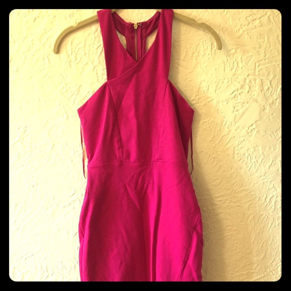 Fuchsia halter dress